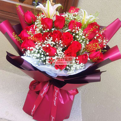 荆门30朵红玫瑰百合，做你余生故事里的人